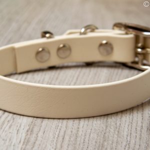 Biothane halsband Offwhite